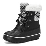 Kids Girls Boys Winter Thermal Warm Winter Faux Fur Durable Rubber Sole Boots US