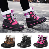 Kids Girls Boys Winter Thermal Warm Winter Faux Fur Durable Rubber Sole Boots US