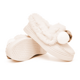 Womens Furry Lined Moccasin Ladies Winter Warm Flat Shoe Ankle Bootie Loafers