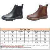 Womens Ankle Chelsea Vintage Boots Ladies Casual Flats Slip On Winter Shoes Size