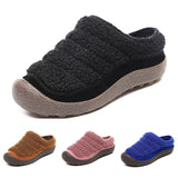 Unisex Kids Slip On Slippers Round Toe Platform Flat Slippers Winter Warm Shoe
