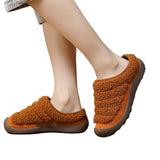 Unisex Kids Slip On Slippers Round Toe Platform Flat Slippers Winter Warm Shoe