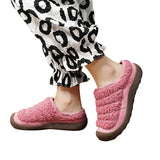 Unisex Kids Slip On Slippers Round Toe Platform Flat Slippers Winter Warm Shoe