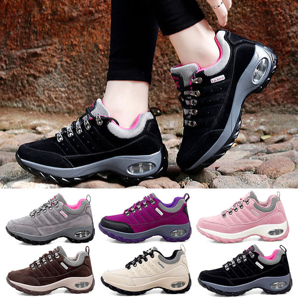 Womens Lace Up Running Shoes Sports Trainers Sneakers Air Cushion Casual Shoes