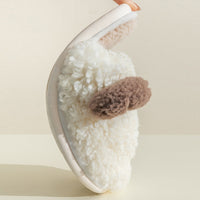 Adult Unisex Plush Winter Warm Slippers Closed Toe Backless Winter Casual Shoes