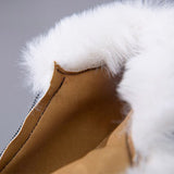 Womens Platform Hidden Wedge Sneake Zipper Ankle Boots Furry Velvet Comfy Shoes