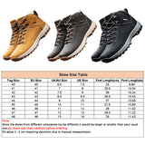 Mens Winter Ankle Boots Keep Warm Outdoor Short Boot Lace Up Flat High Top Shoes