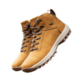 Mens Winter Ankle Boots Keep Warm Outdoor Short Boot Lace Up Flat High Top Shoes