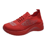 Women Athletic Shoes Lightweight Sneakers Lace Up Flat Running Tennis Shoes Size