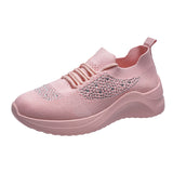 Women Athletic Shoes Lightweight Sneakers Lace Up Flat Running Tennis Shoes Size