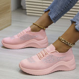 Women Athletic Shoes Lightweight Sneakers Lace Up Flat Running Tennis Shoes Size