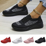 Women Athletic Shoes Lightweight Sneakers Lace Up Flat Running Tennis Shoes Size