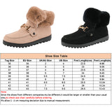 Womens Furry Ankle Boots Snow Bootie Slip On Flat Winter Warm Booties  Moccasins