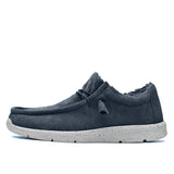 Mens Flats Shoe Loafers Plush Lined Slip On Boat Shoes Outdoor Trainers Sneakers