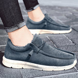 Mens Flats Shoe Loafers Plush Lined Slip On Boat Shoes Outdoor Trainers Sneakers