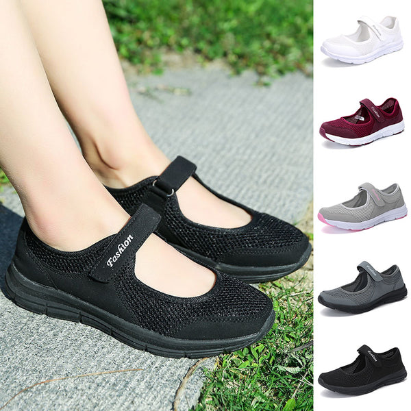 Womens Mary Jane Shoes Comfy Walking Lady Soft Lightweight Flat Sneakers Size