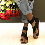 Women's Gladiator Sandals Summer Beach Flat Buckle Casual  Dress Fashion Shoes