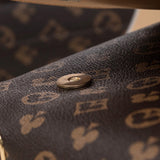 Men's Large Capacity Adjustable Shoulder Straps Briefcase Men Pvc Leather Zipper Bag Waterproof Business Travel Printed Messenger