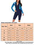 Women One Piece Swimsuit Long Sleeve Beachwear Rashguard Boyleg Front Zipper Diving Surfing Wetsuit Racerback Athletic Training Swimwear