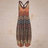 Long Romper Women V Neck Tank Tops Long Jupmsuits Loose Waist One Piece Bodysuit