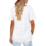 Womens Casual V Neck Short Sleeve Criss Cross T-Shirt Blouse Tops