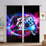 2Pcs Window Thermal Insulated Energy Efficient Thick Solid Room Rod Pocket Drapes Privacy UV Protection Bedroom Blackout Curtain