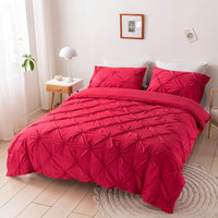 2/3Pcs Twist Flower Duvet Quilt Cover Set Queen King Size Bedding Set+Pillowcase