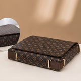 Men's Large Capacity Adjustable Shoulder Straps Briefcase Men Pvc Leather Zipper Bag Waterproof Business Travel Printed Messenger