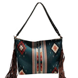 Women Vintage Tassel Canvas Shoulder Bag Oversized Beach Bag Tote Handbag Purse