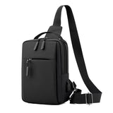 USB Charging Port Waterproof Chest Pack Backpack Men Fashion Shoulder Sling Bag Large Capacity Travel Outdoor Crossbody Daypack
