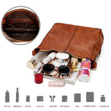 3 Pcs Retro Leather Tote Shoulder Handbags Set, Fashion Top Handle Satchel Purse Crossbody Bag with Matching Wristlet Wallet for Women