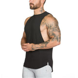 Men Loose Sleeveless Vest Tank Top Undershirt Gym Bodybluilding Fitness T-Shirt