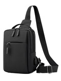 USB Charging Port Waterproof Chest Pack Backpack Men Fashion Shoulder Sling Bag Large Capacity Travel Outdoor Crossbody Daypack
