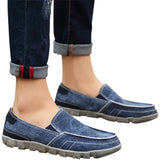 Men's Solid Color Flat Heels Casual Shoes Lightweight Slip On Holiday Round Toe