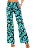 Boho Palazzo Pants for Women Floral Print Wide Leg Lounge Pants