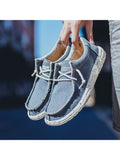 Men's Casual Canvas Shoes Slip on Sneakers Deck Shoes Comfort Loafer