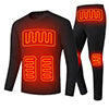 Ploreser Heated Underwear Shirt with Pants Washable USB Charging Electric Thermal Heating Insulated Clothes with 3 Level Temperature Setting Cold-Proof Underwear Men/Women Outdoor Winter Heating