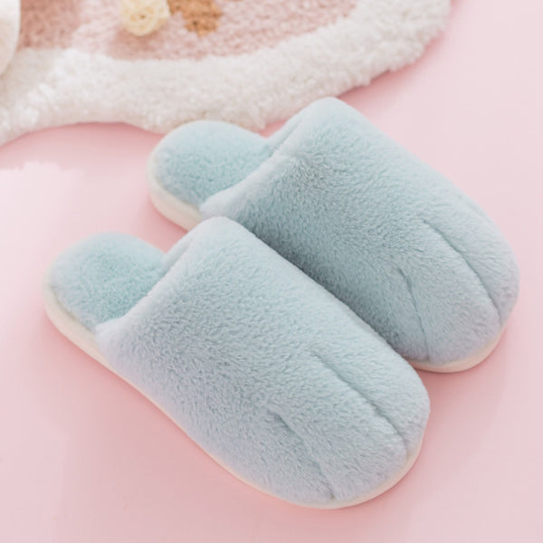 Unisex Plush Slippers Animal Print Warm Winter Indoor Anti-Slip House Shoes
