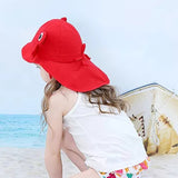 Toddler Baby UV Protection Sun Hats Cute Cartoon Beach Swim Caps Foldable Wide Brim Fisherman Bucket Hats for Girl Boy Kids
