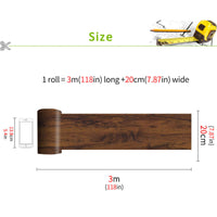 Wooden Wall Floor Planks Floor Tiles- Simple Peel and Stick Application for Kitchen Bathroom Living Room Flooring Materials