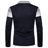 Mens Multicolor Long Sleeve Polo Shirt Casual Tops Blouse Pullover Basic T-Shirt