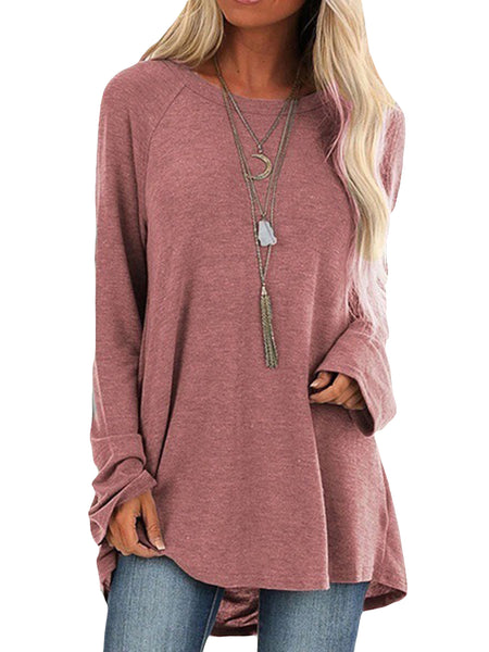 Women Ladies Long Sleeve Pullover T-shirt Loose Baggy Casual Tunic Tops