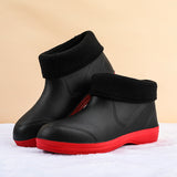 Womens Mens Waterproof Rain Boots Garden Work Slip On Ankle Booties Non Slip House Shoes