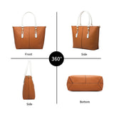 4Pcs Women Leather Handbag Tote Crossbody Shoulder Bag Card Holder Small Pouch