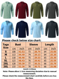 Men's Solid Color Long Sleeve T-Shirts Slim Fit Casual T-Shirt Blouse Tunic Tee