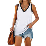 Women's V-Neck Vest Tank Top Casual Loose Sleeveless Shirt Blouse Pullover Tunic