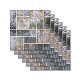 6-60 PACK Peel and Stick Tile Backsplash Self-Adhesive Decorative Waist Line Mosaic Tiles for Kitchen and Bathroom