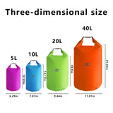 Lightweight Floating Waterproof Dry Bag 5L/10L/20L/40L, Outdoor Keeps Gear Dry Floating Storage Bags for Camping, Boating, Fishing, Surfing, Swimming, Rafting, Beach