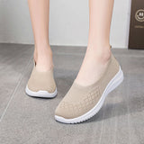 Women's Soft Flats Mesh Shoes Breathable Slip On Walking Shoes Casual Comfort