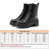 Women's Combat Boot Side Zipper Platform High Chunky Heel Casual Ankle Boots